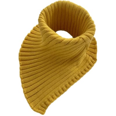 Dames herfst winter gebreide nep-kraag sjaal effen kleur geribbelde warme coltrui nekwarmer afneembare winddichte valse kraag geel