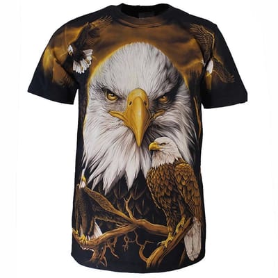 Rock Eagle All over Print Eagle T-shirt - Origineel Design - XL