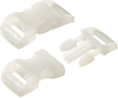 Paracord Sluiting - Klik Sluiting - Wit - 11/14 - 10 Stuks