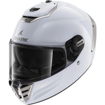 SHARK SPARTAN RS BLANK Motorhelm Integraalhelm Wit Zilver Glans - Maat L