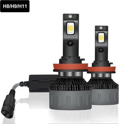 TLVX H8 Premium High Power LED lampen 31.200 Lumen 6000k Helder Wit licht (set 2 stuks) CANBUS EMC adapter, Extra Fel Wit licht, CSP LED CHIP 100 Watt Auto, Dimlicht - Grootlicht – Mistlicht -Koplampen - Autolamp - Autolampen - 12V - APK Lichtbeeld
