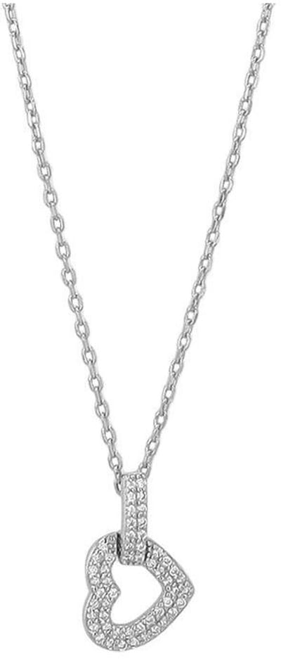 AKZENT Akzent damesketting met hanger "Tuma" aus 925 Sterlingzilver, gerhodineerd, duurzaam