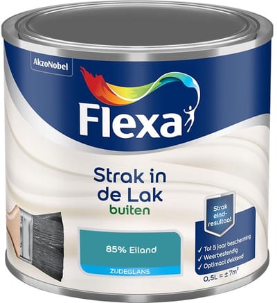 Flexa - Strak In De Lak Buitenlak Zijdeglans - 85% Eiland - Mengverf - 500 Ml