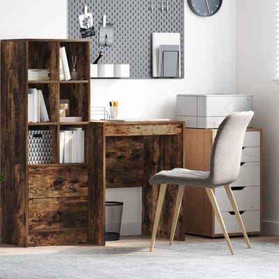 vidaXL - Bureau - Rook - Eiken - 60 - x - 50 - x - 76 - cm
