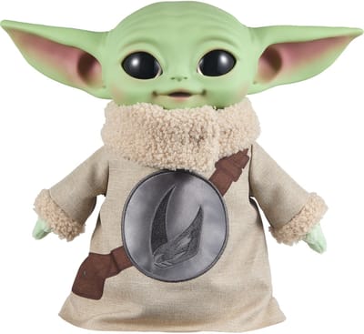 Star Wars The Mandalorian & Grogu Film Grogu Rondel Ontwerp Vinyl Hoofd Zacht Pluchen Lijfje - Knuffel van 28 cm