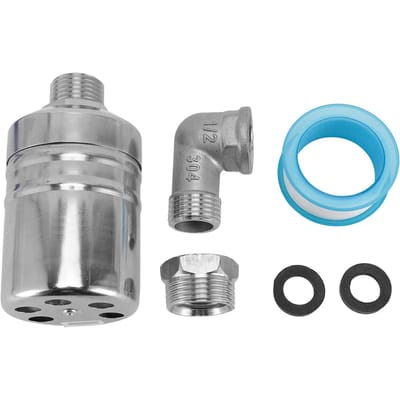 Waterniveau Regel Vlotterventiel met 1/2in Elleboog 1/2in naar 3/4in Adapter RVS Volledig