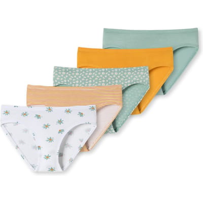 Schiesser 95/5 Organic 5 Pack Meisjes Onderbroek - Maat 104