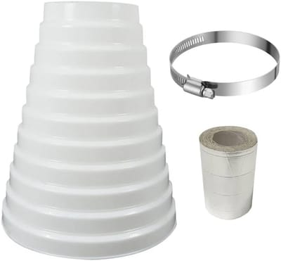Universeel verloopstuk voor ventilatiesystemen 100-200 mm - Duct Inline Reducer Increaser Connector