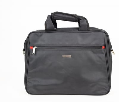 Giban Laptoptas 15.4" inch - zwarte met rode voering - inclusief draagband