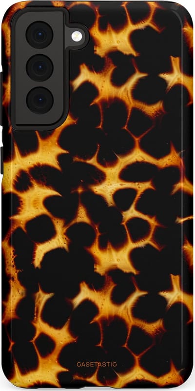 Casetastic Hoesje Geschikt voor Samsung S21 FE - Stijlvolle Beschermende Duo-layer Case - Gevaarlijkspoor