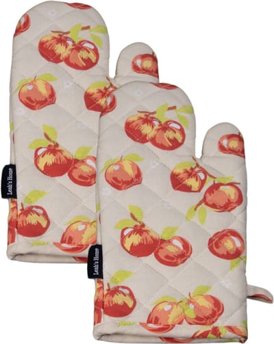 Ovenwanten - 2 Stuks - Comfort Grip - Machine wasbaar - Cadeau voor haar - Perzik - Fruit
