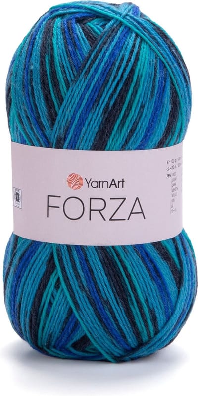 Sokkenwol Yarnart Forza - Blauw/Groen 2507