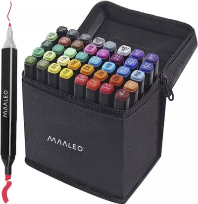 Maaleo Dubbelzijdige Markers - 40 Stuks Set voor Creativiteit"