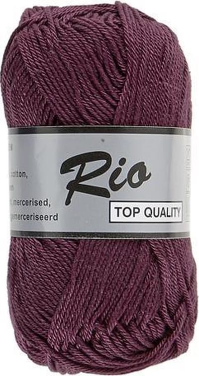 Lammy yarns Rio katoen garen - rode kool rood (858) - naald 3 a 3,5 mm - 1 bol