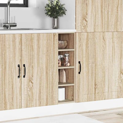vidaXL - Onderkast - 20x44,5x81,5 - cm - bewerkt - hout - sonoma - eikenkleurig