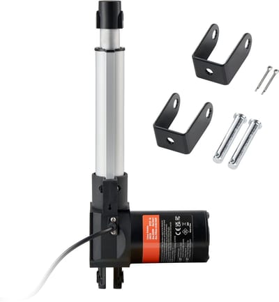 12 V Lineaire Actuator, 150 Mm, Krachtige Bewegingsactuator met 600kg/6000 N, 5 Mm/S, met Montagebeugel en Ip44-Bescherming voor Elektrische Deuren en IndustriëLe Machines