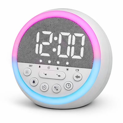 QuikNova® Slaaptrainer Kinderen - Kinderwekker met Kleursignaal - Slaapwekker - Nachtlampje - Witte Ruis - Oplaadbaar