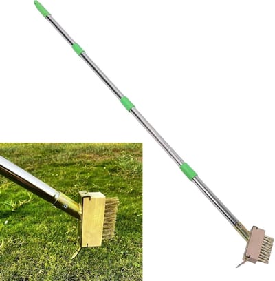 Handmatige onkruidverwijderaar voor terras en trottoir - Lang handvat steel - Effectieve metaal schraper - Ideaal voor dakgoten - Eenvoudig te gebruiken