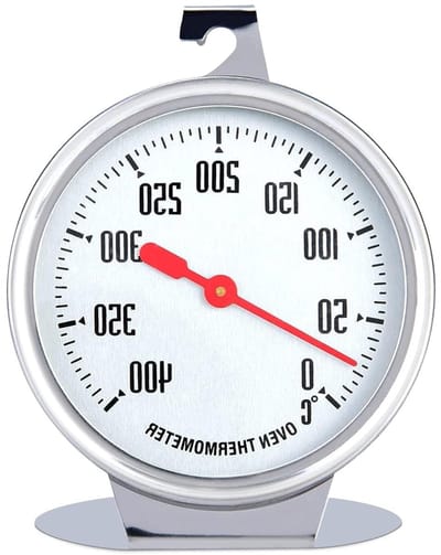 Nauwkeurige oven thermometer van roestvrij staal voor elektrische ovens, tot 400 graden Celsius, ideaal voor perfecte bakresultaten