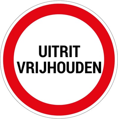 Uitrit vrijhouden bord | gecoat dibond materiaal | 60 cm