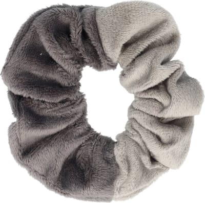 Haarsoires Haarelastiek Scrunchie – Basic – Velvet Stof – Duo Grijs - Haarkrinkel - Haar Elastiek met Stof - Zacht & Haarvriendelijk