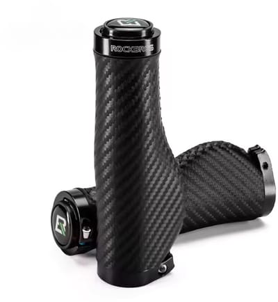 ROCKBROS Fiets Handvatten - Universele stuur grips - Ergonomisch - Comfortabele mountainbike handvatten voor racefiets, stadsfiets en MTB - Carbon - Zwart