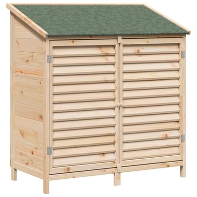 vidaXL - Tuin - Shed - met - dak - Naturel - 106 - x - 56 - x - 113,5 - cm - Massief - Vurenhout