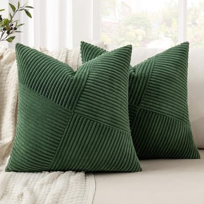 Allecto - Kussensloop - Decoratief Kussen - Fluweel - 45 x 45 cm - Set van 2 - Woonkamer - Daisy