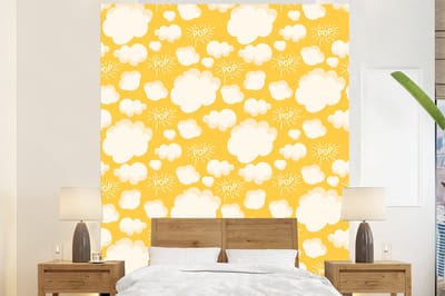Behang - Fotobehang Popcorn - Quotes - Patronen - Pop - Breedte 225 cm x hoogte 280 cm
