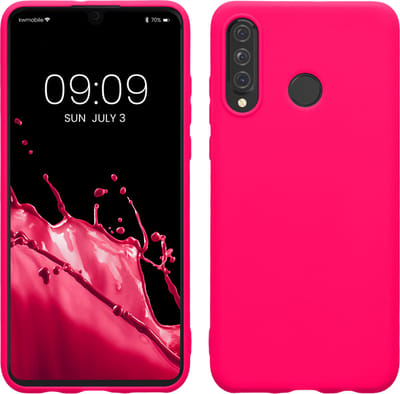 kwmobile telefoonhoesje geschikt voor Huawei P30 Lite - Hoesje voor smartphone - Back cover in neon roze