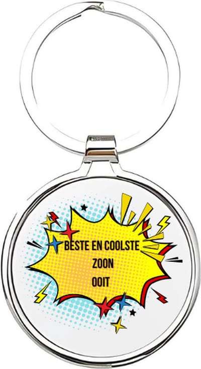 Akyol - Beste en coolste zoon ooit Sleutelhanger - zoon - De leukste zoon - Zoon sleutelhanger - kind sleutelhanger - Sleutelhanger zoon - Familie sleutelhanger - cadeautje - Zoon cadeau - boy - de liefste zoon - 4 x 7,5 CM