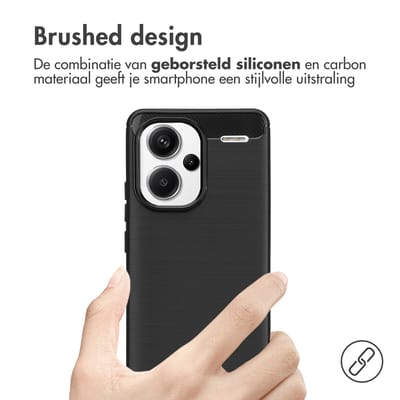 imoshion Hoesje - Geschikt voor Xiaomi Redmi Note 13 Pro Plus (5G) - Brushed Backcover - Zwart