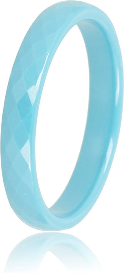My Bendel - Keramieken Ring Facet Geslepen Soft White 3mm - Keramieken Ring • Facet Geslepen • 3 Mm • Wit - met Luxe Cadeauverpakking | Sieraden Voor Dames | Maat 16.00 Mm / Maat 50