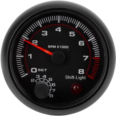 Autotoerenteller - Motor Toer Meter - Dagelijks Rijden - Compact Dashboard Formaat - 375 Inch - Zwart