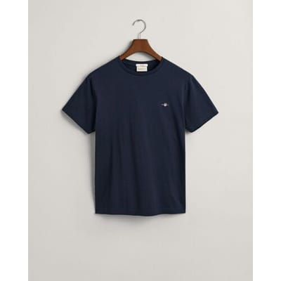 Gant T-Shirt Slim Small Logo Shield Crew Neck Avond Blauw / male