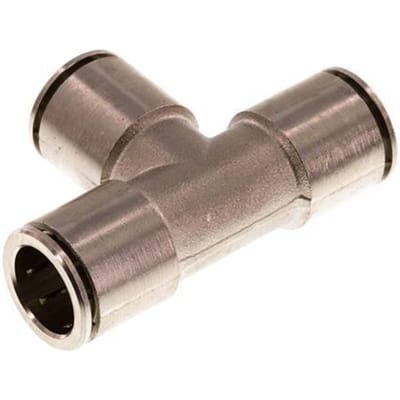 14mm T-koppeling Messing Insteekfitting FKM