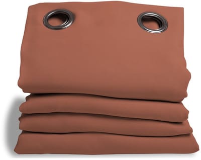 MOONDREAM DecibelControl™ 3in1 Anti-Ruisgordijn | Geluidsisolatie | Thermo Winter+Zomer | 100% Verduisterend | Gepatenteerde Technologie | EU-fabricaat | Oogjes | Rood MC7005 | 140B x 260L cm