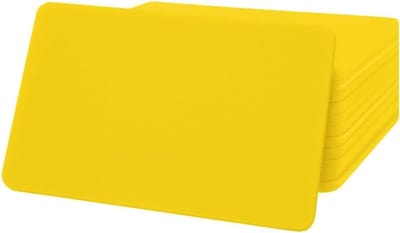 Blanco munten - Consumptiemunten jetons - Evenementen horeca - Rechthoekig stevig - 100 stuks - Geel
