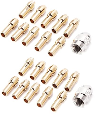 Collet set voor Dremel - 22-delig - 12 collets (0.5mm-3.2mm) - hoogwaardig koper - geschikt voor diverse boormachines - ShopVlot