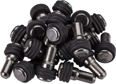 Plankensteunen - Steunrekjes Bodemdragers - Meubels Monteren - Met Rubberen Top - Ø 5 mm - Zwart