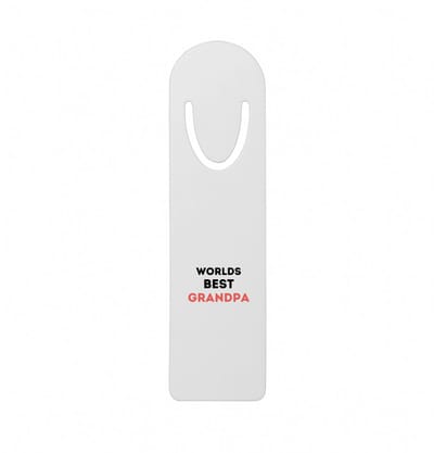 Hacebo® - worlds best grandpa metalen boekenlegger - Opa - de beste opa - verjaardag - verjaardagscadeau - cadeau - beste kinderen - cadeautje voor opa - opa artikelen - kado - geschenk - gift Bladwijzer boekenleggers - 12.7 cm x 3.2cm