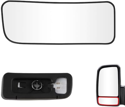 Dailygoods - SENZEAL Spiegelglas Verwarmd Bestuurderszijde voor Mercedes-Benz Sprinter 906 2006-2018 VW Volkswagen Crafter 2006-2016 Buitenspiegel Glas Vervanging A0028111933 2E1857587A (Linksonder)
