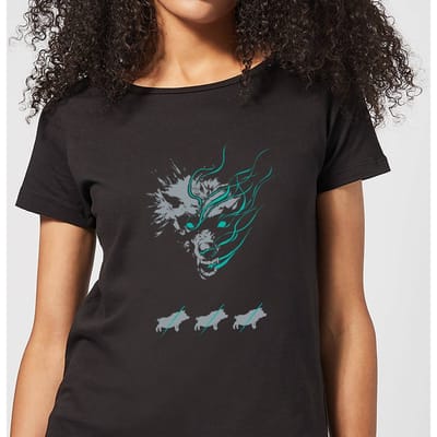 Magic The Gathering Throne of Eldraine Big Bad Wolf Women's T-Shirt - Black - XS