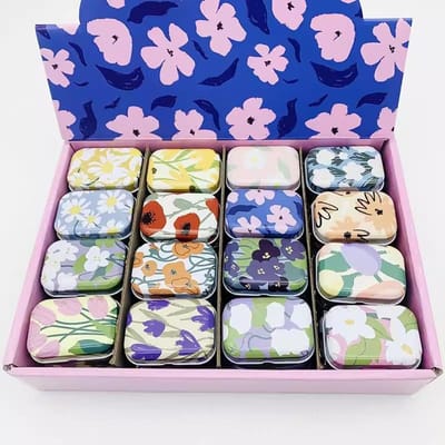 32 stuks(1Doos) Schattig Mini Blikken Metalen Doosje Verzegeld Pil Doosje Sieraden Snoep Doosje Kleine Opbergblikjes Munt Oorbellen Koptelefoon Cadeau Doosjes