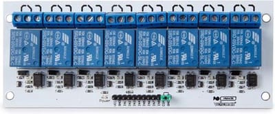 Whadda 8-kanaals relaismodule, directe microcontroller-aansturing, optogeïsoleerde ingangen