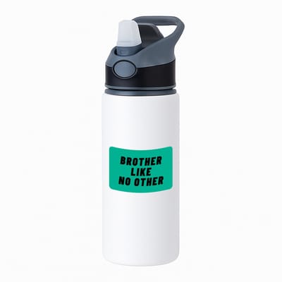 Hacebo® - brother like no other waterfles met rietje zwart - Broer - geweldige broer - niemand anders - verjaardag - cadeau - kado - bedankje - geschenk - water fles - 650ML