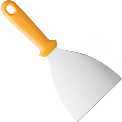 HENDI Heavy-duty pizzaspatel – ergonomisch ontwerp – roestvast staal – oranje – 263x132 mm