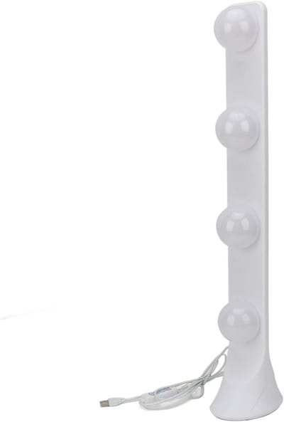 Make-up spiegellamp met verstelbare helderheid en 3 lichtkleuren - Draagbare lamp voor tafelspiegel in badkamer - Make-up verlichting met 4 LED lampen.