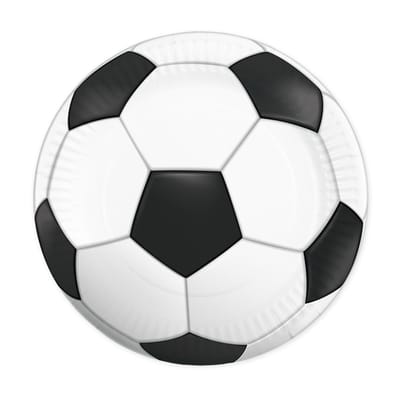 Globos Paper Plates 23cm Football - 8 pcs.