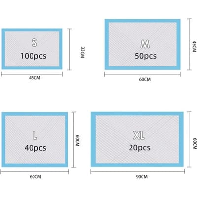 Super Absorberende Huisdierluier Hondentraining Plasmatjes Wegwerp Gezonde Luiermat Voor Katten Hond Sneldrogend 100pcs 33x45cm